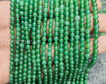 Green Aventurine Beaded Necklace, 6mm Round Beads Necklace, Healing Crystal Jewelry, Gift For Her Women & Mens , Gemstone Necklace