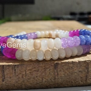 Natural Candy Opal Multi color Smooth Rondelle Shape Beads, Rainbow Gemstone Beads, Rainbow Beads, Rainbow Rondelle Beads, 8mm Rondelle Bead