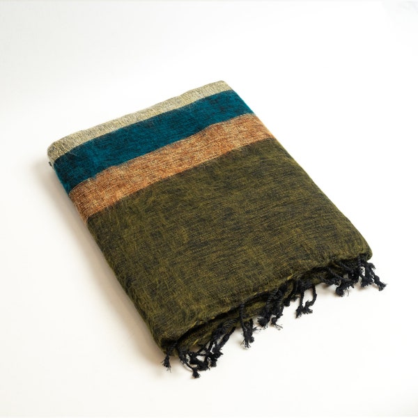 Manta extra macia/ Manta de lã de iaque/ Manta para colo/ Manta para sofá/ Manta de lã de luxo feita à mão/ Estilo boho/ Lavável à máquina 117 cm x 244 cm