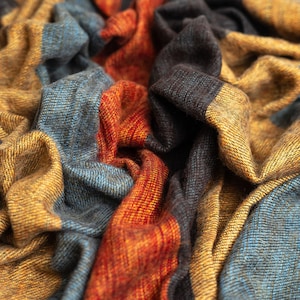 Wool Blanket / Extra Soft Yak Wool Knitted Blanket / Throw Travel / Lap Blanket / Handmade blanket / Machine Washable image 5