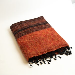 Extra Soft Throw Blanket/ Yak wool Blanket/ Lap Blanket/ Couch Blanket/ Handmade Luxury wool blanket/ BOHO/ Machine Washable 46" x 96" IdFIR
