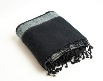 Extra Soft High Quality Yak Wool  Blanket / Throw Travel / Machine Washable - Made in Nepal 48" x 96"