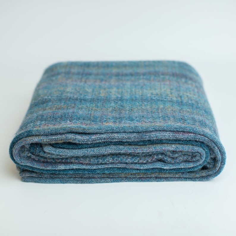 Luxury 100 Alpaca Blanket / Thick Warm Alpaca Bedding / Blue Etsy