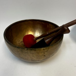 Long Sustain High Quality Yoga Antique Himalayan Tibetan Easy Singer Singing bowl Size: 10.2&quot; ID#Ak056