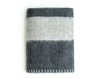 Extra zachte, hoogwaardige yakwol gebreide cadeaudeken / plaid reizen - handgemaakt Nepal 48" x 90" quilt / HOBO-DEKEN / woondecoratie / beddengoed