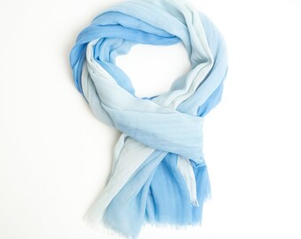 Luxury handwoven /Super Soft Double tone /All Season Single ply Scarf/ Travel scarf/ Extra Soft Travel Wrap Size: 28”x80”