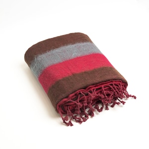 Extra Soft Throw Blanket/ Yak wool Blanket/ Lap Blanket/ Couch Blanket/ Machine Washable blanket/ BOHO / House warming Gift 46&quot; x 90&quot;