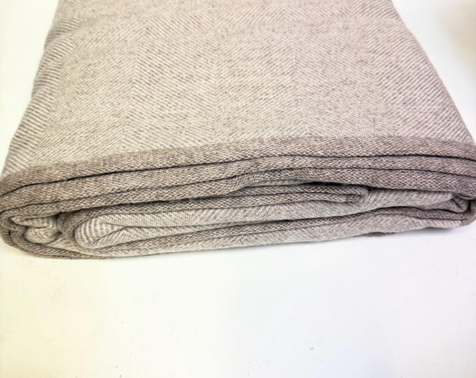 King Size Luxury Handspun Plaid Throw Blanket/ Handwoven Lap Blanket/ Luxury Wool Woven Throw / Bed Spread/ Extra Soft Blanket 248cmX248cm