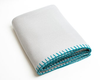 100% pure Merino Wool  Blanket / Extra Soft Handmade  Knitted  Blanket / Throw Travel / Lap Blanket / Handmade blanket