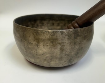 High Quality Yoga Antique Himalayan Tibetan Easy Singer Singing bowl Size: 7-8" ID#fj14