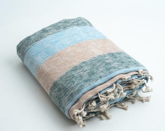 Extra Soft Throw Blanket/ Yak wool Blanket/ Lap Blanket/ Couch Blanket/ Machine Washable blanket/ BOHO / House warming Gift 48" x 100" iDQ