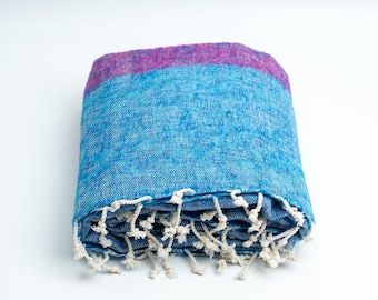 Extra Soft Throw Blanket/ Yak wool Blanket/ Lap Blanket/ Couch Blanket/ Machine Washable blanket/ BOHO / House warming Gift 48" x 100" iDF