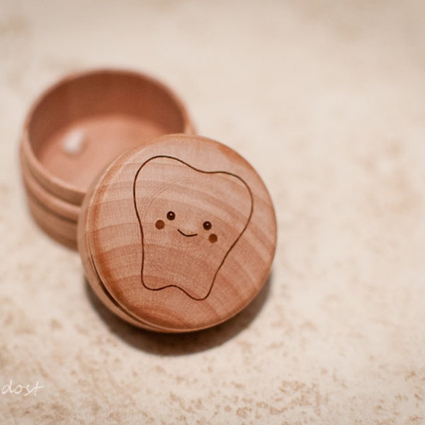 Wooden Engraved Tooth Fairy Box