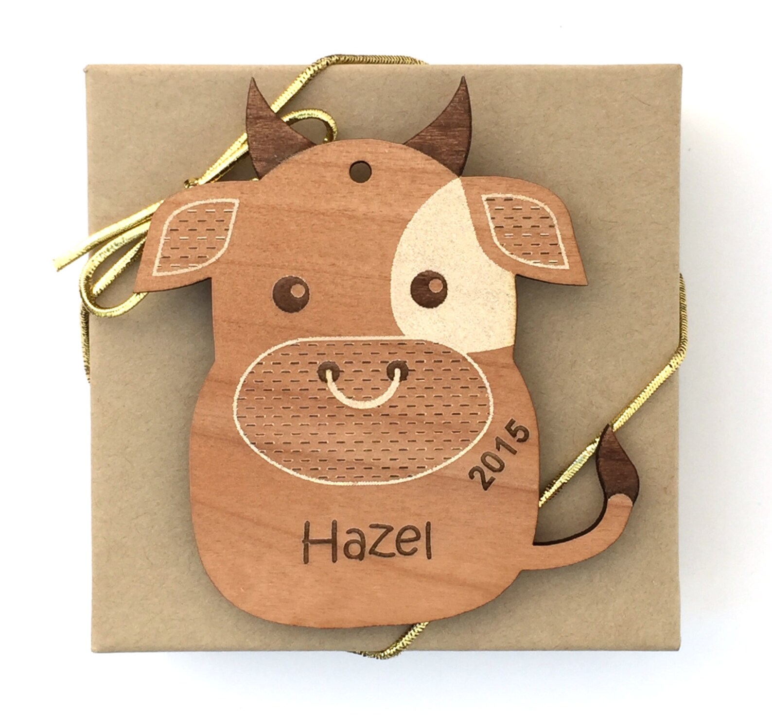 Cow Christmas Ornament Farm Animal Ornament Personalized | Etsy