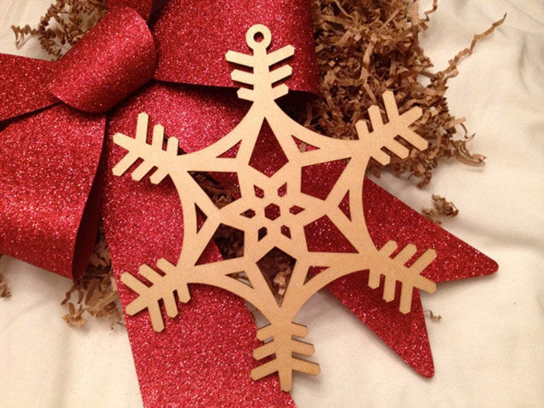 Extra Large Wooden Laser Engraved Snowflake Style F Etsy
