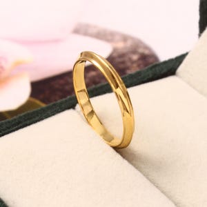 Handmade Gold Band Ring: Minimalist Stacking Jewelry
