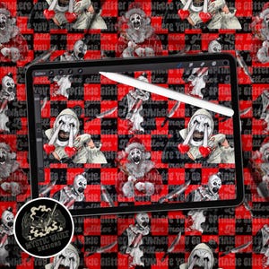 Arte, palhaço, café de palhaços, horror, terror, arquivo repetitivo, png, copo, dtf, uvdtf, tecido, roupas, arquivo sem costura