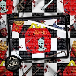 Arte, palhaço, café de palhaços, horror, terror, arquivo repetitivo, png, copo, dtf, uvdtf, tecido, roupas, arquivo sem costura, refeição, feliz