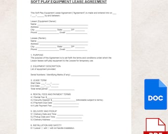 Wzór umowy dzierżawy sprzętu do zabaw miękkich (wersja cyfrowa DOC i PDF)