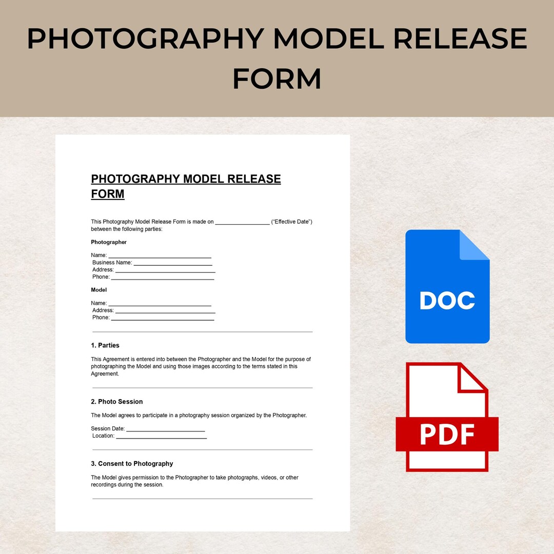 Model Consent Form.pdf Photography Model Release Form DOC & PDF | Photo Consent Agreement ...
