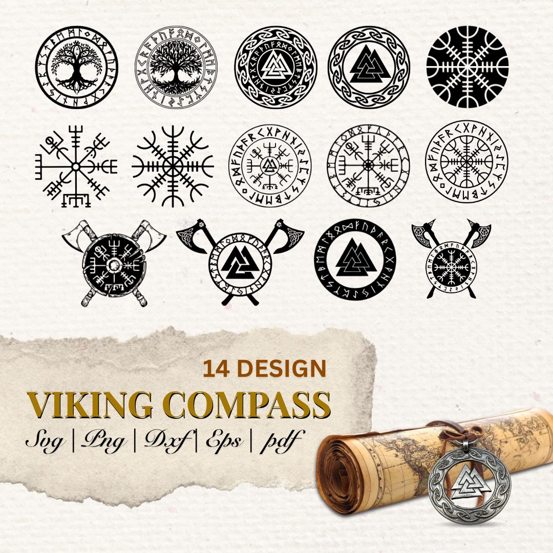 14 Viking Compass Svg Png Pdf Eps Dxf Clipart File Instant Digital ...