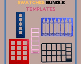 Color Swatch Templates: Artist Palette Organizer Bundle