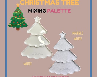 Christmas Tree Mixing Palette - Festive Artist Paint Tray
