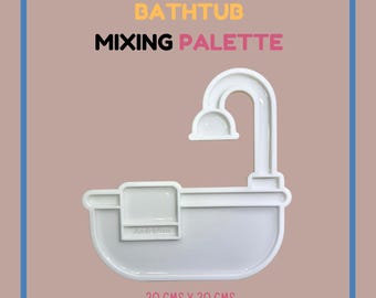 Bathtub Mixing Palette, Unique Artist Paint Palette (20x20cm)