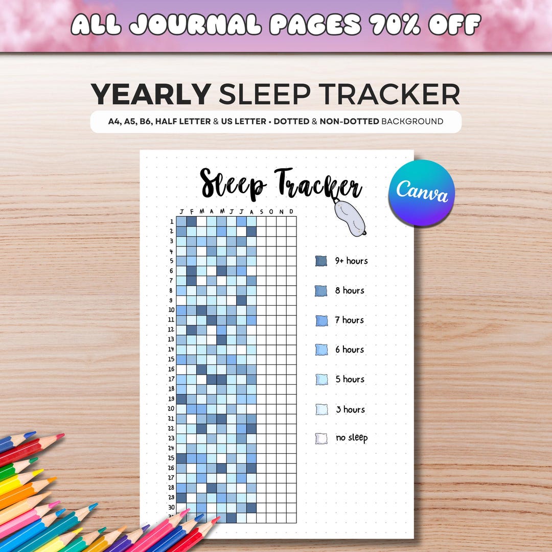 Sleep Habit Tracker Yearly - Track Your Sleep Habits With A Printable ...
