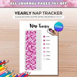 Nap Tracker Digitale of afdrukbare journaalpagina, je dutjes bijhouden, Nap-analyse, Nap Diary, Nap Journal, Nap Log