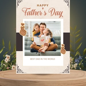 Personalisierbare Dad Karte - Zeige Deine Liebe auf einzigartige Weise zum Vatertag