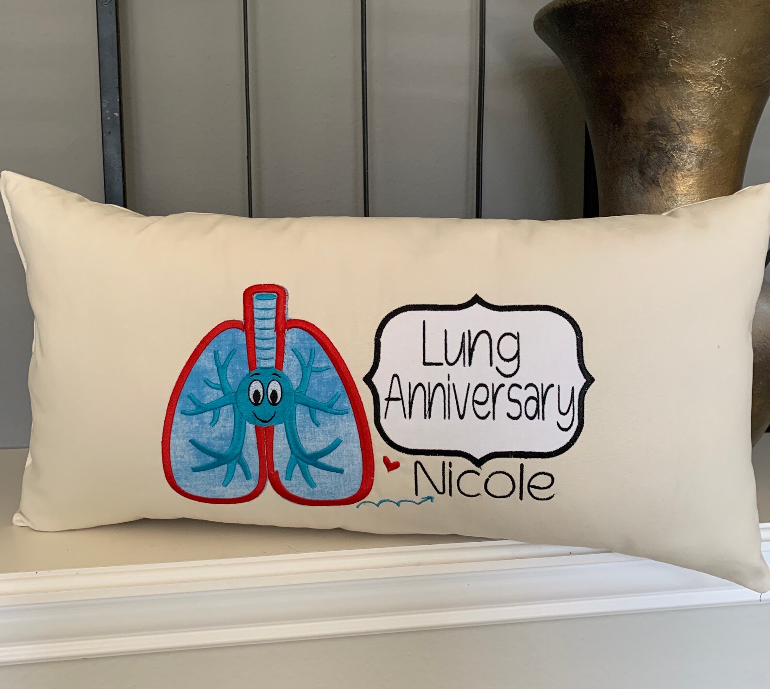 Lung Transplant pillowLung Transplant anniversary gift Etsy