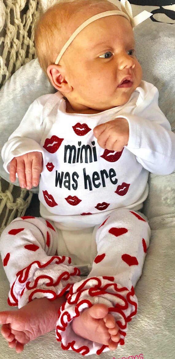 Mimi Was Here Kisses Onesie