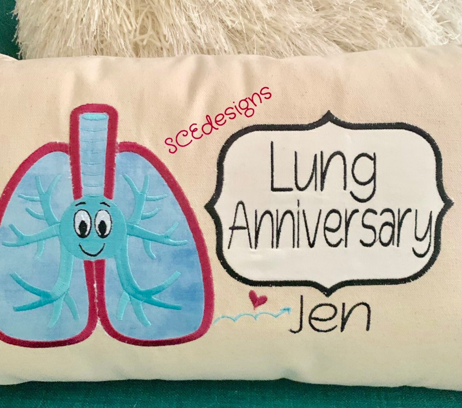 Lung Transplant pillowLung Transplant anniversary gift Etsy