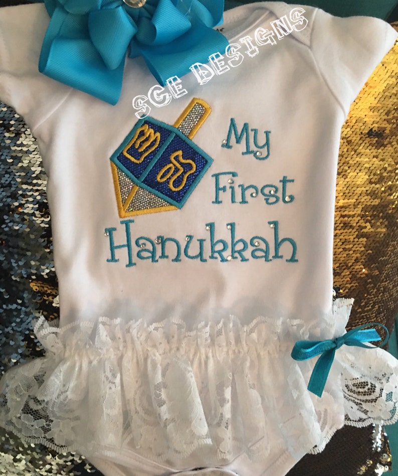 baby's first hanukkah outfit