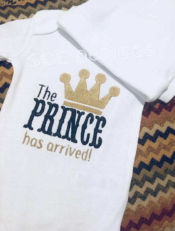 the prince has arrived onesie