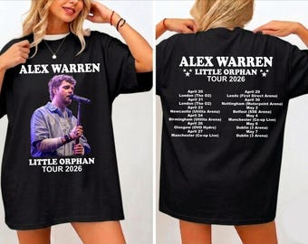 Alex Tour 2026 T Shirt, Concert Fan Graphic Tee, A Warren Merch Front And Back Printed Tee Shirt Gift