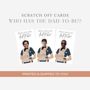 Baby Shower Scratch Off Game: Who Has The Dad-To-Be, Custom Photo of Dad