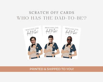 Baby Shower Scratch Off Game: Who Has The Dad-To-Be, Custom Photo of Dad