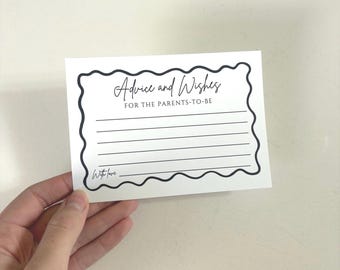Cartes de conseils et de voeux pour les futurs parents, jeu de baby shower, imprimée et expédiée
