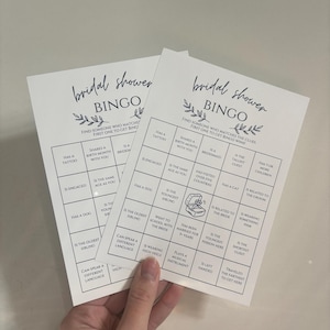 Find the Guest Bridal Shower Bingo Game: Printed Cards image 1
