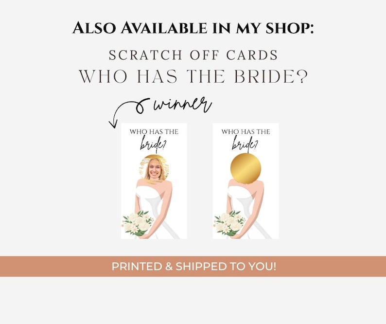 Find the Guest Bridal Shower Bingo Game: Printed Cards image 8