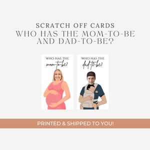 Baby Shower Scratch Off Game: Who Has The Mom and Dad?