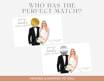 Bridal Shower Scratch Off Game: Who Has The Perfect Match, Wedding Fun