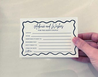 Advice and Wishes Cards for Happy Couple, Bridal Shower Game