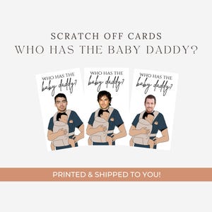 Baby Shower Scratch Off Game: Who Has The Baby Daddy? - Custom Celebrities