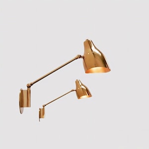 Antique Brass Adjustable Wall Sconce: Foldable Swing Arm Wall Lamp