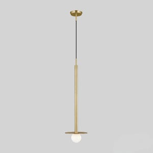 Modern Brass Globe Pendant Light – Mid Century Ceiling Fixture for Kitchen Island and Dining Room