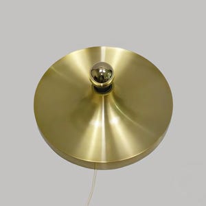 Modern Brass Ceiling Light | Minimalist Round Pendant Lamp for Kitchen, Dining Room, or Living Room