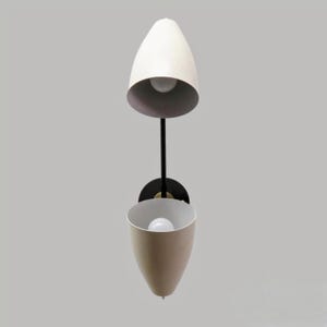 Handcrafted Mid-Century Brass Wall Sconce – Adjustable Double-Arm Wall Light